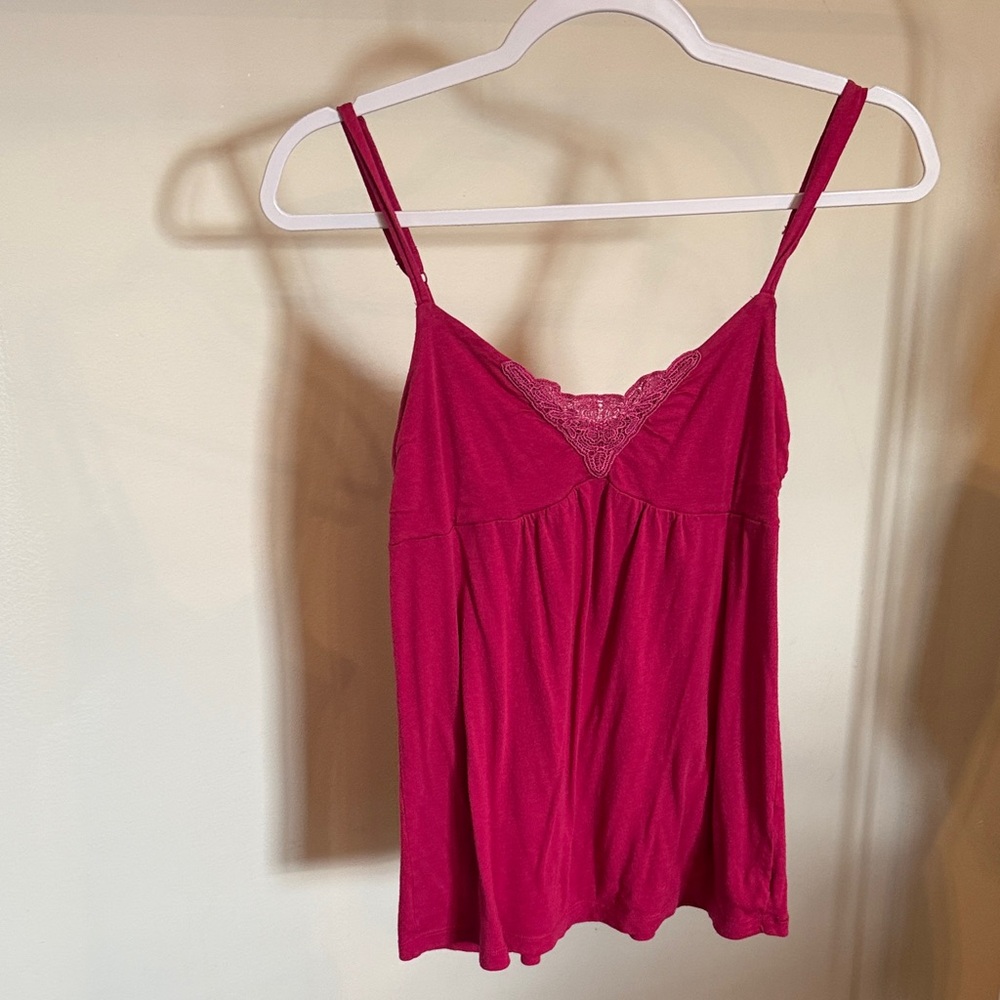 American Eagle Outfitters Fuchsia Lace Camisole